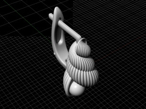 shell with pearl earrings Modelo de impresión 3D