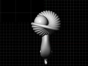 shell with pearl earrings Modelo de impresión 3D