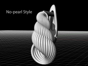 shell with pearl earrings Modelo de impresión 3D