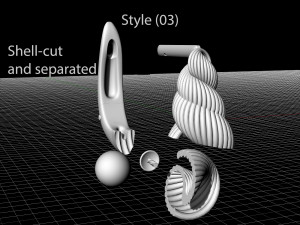 shell with pearl earrings Modelo de impresión 3D