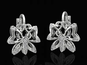 butterfly earrings 3D Print Model