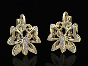 butterfly earrings 3D-Druckmodell