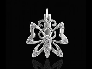 butterfly earrings 3D-Druckmodell