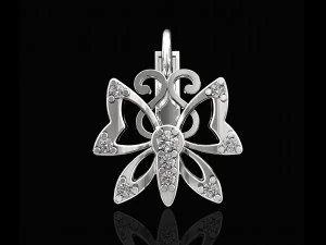butterfly earrings 3D Print Model