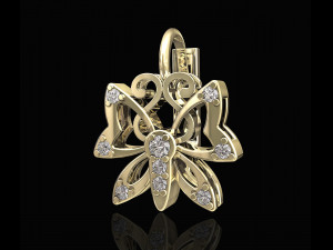 butterfly earrings 3D-Druckmodell