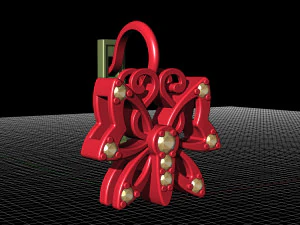 butterfly earrings 3D Print Model