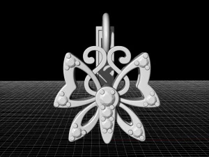 butterfly earrings 3D Print Model