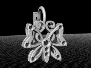 butterfly earrings 3D Print Model