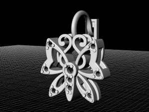 butterfly earrings 3D Print Model