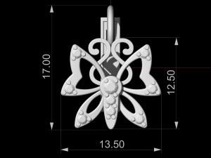butterfly earrings 3D-Druckmodell