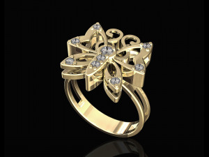 butterfly ring 3D 打印模型