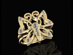 butterfly ring 3D 打印模型