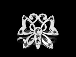 butterfly ring 3D 打印模型