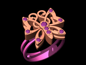 butterfly ring 3D 打印模型