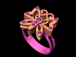 butterfly ring 3D 打印模型