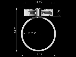 butterfly ring 3D 打印模型