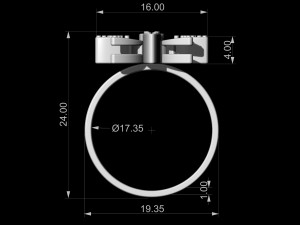 butterfly ring 3D 打印模型