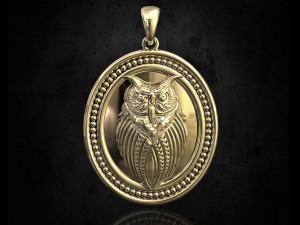 rough owl pendant 3D Print Model