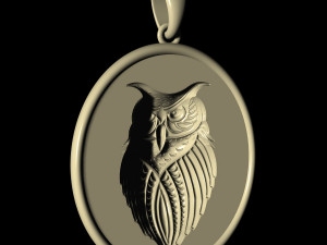 rough owl pendant 3D 打印模型