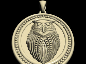 rough owl pendant 3D 打印模型