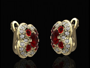 culster earrings 3D प्रिंट मॉडल