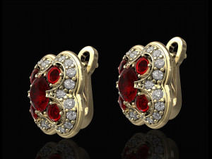 culster earrings 3D प्रिंट मॉडल