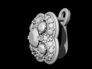 culster earrings 3D प्रिंट मॉडल