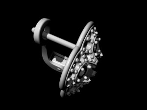 culster earrings 3D प्रिंट मॉडल