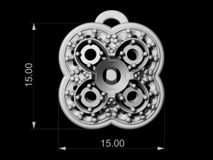 culster earrings 3D प्रिंट मॉडल