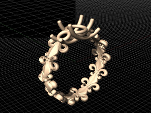 fleur lis ring 3D Print Model
