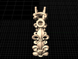 fleur lis ring 3D Print Model