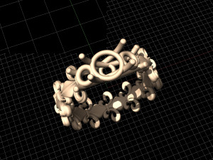 fleur lis ring 3D Print Model