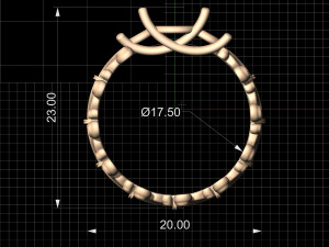 fleur lis ring 3D Print Model