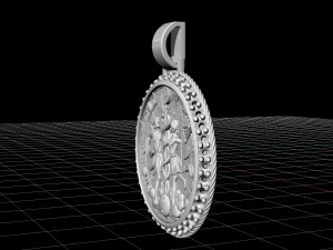 gemini with caduceus pendant - zodiac 3D प्रिंट मॉडल