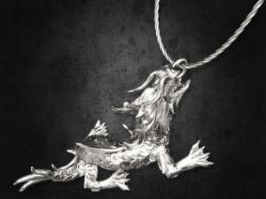 angry dragon pendant Model Cetak 3D