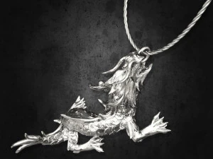 angry dragon pendant 3D Print Model