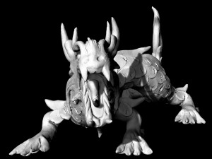 angry dragon pendant Model Cetak 3D