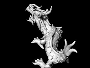 angry dragon pendant Model Cetak 3D