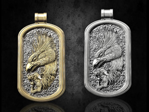 eagle with pearl pendant 3Dプリントモデル