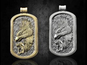 орел з перловою підвіскою 3D Принт Модель