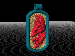 eagle with pearl pendant 3D Baskı Modeli