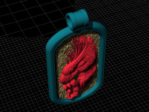 eagle with pearl pendant 3D Baskı Modeli