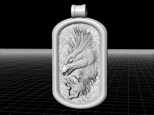 eagle with pearl pendant 3D Baskı Modeli