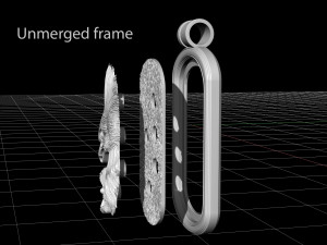 eagle with pearl pendant 3D Baskı Modeli