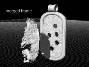 eagle with pearl pendant 3D Baskı Modeli