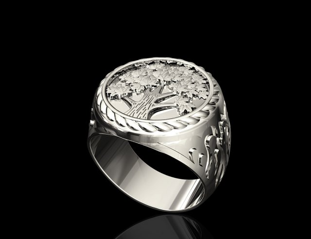 Tree ring for men 3D 프린트 모델 .c4d .max .obj .3ds .fbx .stl .blend 
