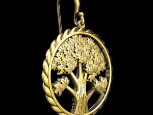 tree earrings 3D प्रिंट मॉडल