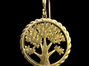 tree earrings 3D प्रिंट मॉडल