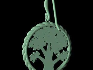 tree earrings 3D Print Model