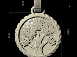 tree pendant Modello di stampa 3D
